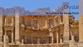  Presentation with archaeological - Slide deck enhanced with ruins-at-the-archaeological-park background and a light blue colored foreground