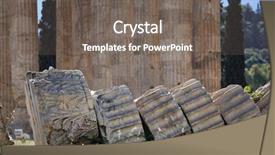  Presentation with zeus - Slide set enhanced with ruins from temple of zeus background and a gray colored foreground