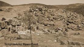  Presentation with ancient ruins - Presentation theme having ruins-in-ancient-city background and a coral colored foreground