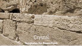  Presentation with ancient ruins - Presentation design consisting of ruins-in-ancient-city background and a coral colored foreground