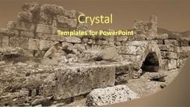  Presentation with ancient ruins - Presentation having ruins-in-ancient-city background and a violet colored foreground