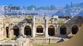  Presentation with corinth - Cool new presentation theme with ruins in corinth greece - archaeology backdrop and a light blue colored foreground
