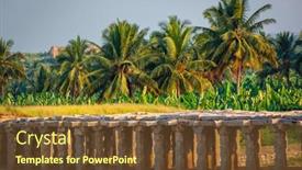  Presentation with hampi - Slide set consisting of ruins-in-hampi-on-sunset background and a tawny brown colored foreground
