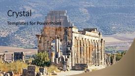  Presentation with north africa - Slide deck consisting of  background and a  colored foreground