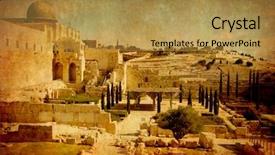  Presentation with jerusalem - Colorful slide set enhanced with ruins in old city jerusalem backdrop and a gold colored foreground