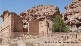  Presentation with petra jordan - Slide deck enhanced with ruins-in-petra-jordan-petra background and a coral colored foreground