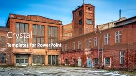  Presentation with sugar factory - Cool new slide deck with ruins-of-a-brick-sugar backdrop and a coral colored foreground