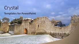  Presentation with ireland - PPT theme with ruins of adare castle background and a  colored foreground