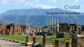  Presentation with roman ruins - Slides featuring ruins-of-an-ancient-roman background and a light blue colored foreground