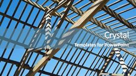  Presentation with industrial - Cool new slide set with ruins of an industrial building backdrop and a  colored foreground