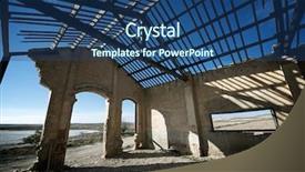  Presentation with industrial - Amazing presentation having ruins of an industrial building backdrop and a ocean colored foreground