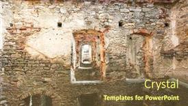  Presentation with castle wall - Presentation with ruins-of-an-old-castle background and a  colored foreground