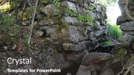  Presentation with old wood - Audience pleasing PPT theme consisting of ruins-of-an-old-mill backdrop and a dark gray colored foreground