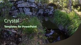  Presentation with old wood - Theme consisting of ruins-of-an-old-mill background and a tawny brown colored foreground