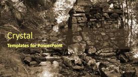  Presentation with old wood - Presentation design enhanced with ruins-of-an-old-mill background and a tawny brown colored foreground