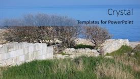  Presentation with ancient greek - Amazing slides having ruins-of-ancient-greek-colony backdrop and a light blue colored foreground