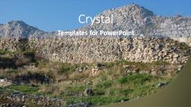  Presentation with ancient greek - Theme consisting of ruins-of-ancient-greek-colony background and a teal colored foreground