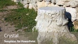  Presentation with ancient greek - Colorful slide deck enhanced with ruins-of-ancient-greek-colony backdrop and a gray colored foreground