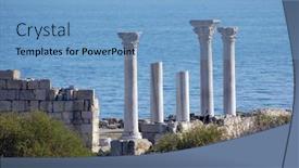  Presentation with ancient greek - Cool new theme with ruins-of-ancient-greek-colony backdrop and a light blue colored foreground