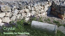  Presentation with ancient greek - PPT layouts having ruins-of-ancient-greek-colony background and a tawny brown colored foreground