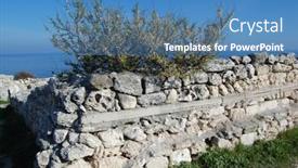  Presentation with ancient greek - Slide deck enhanced with ruins-of-ancient-greek-colony background and a teal colored foreground