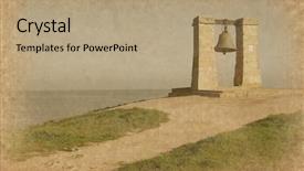  Presentation with ancient greek - Presentation theme consisting of ruins of ancient greek colony background and a coral colored foreground