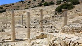  Presentation with antique - PPT layouts featuring ruins-of-antique-city-amathus background and a coral colored foreground