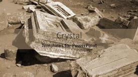  Presentation with antique - PPT theme consisting of ruins-of-antique-city-hierapolis background and a coral colored foreground