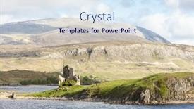  Presentation with castle - PPT layouts enhanced with ruins-of-ardvreck-castle background and a sky blue colored foreground