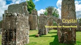  Presentation with england - Slides enhanced with ruins-of-bayham-abbey-east background and a tawny brown colored foreground