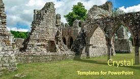  Presentation with england - PPT layouts consisting of ruins-of-bayham-abbey-east background and a tawny brown colored foreground