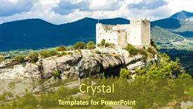  Presentation with france - Audience pleasing PPT theme consisting of ruins-of-castle-in-vaison backdrop and a  colored foreground