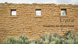  Presentation with mining coal - Presentation with ruins-of-coal-mining-company background and a  colored foreground