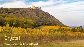  Presentation with vineyards - Presentation theme with ruins-of-devicky-castle background and a tawny brown colored foreground