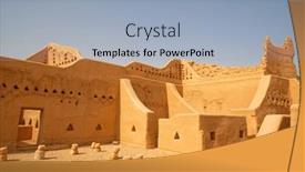  Presentation with riyadh - Presentation featuring ruins-of-diriyah-old-city background and a light blue colored foreground