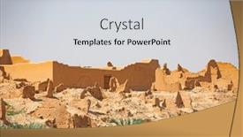  Presentation with riyadh - Slides enhanced with ruins-of-diriyah-old-city background and a sky blue colored foreground