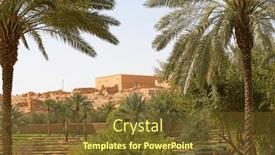  Presentation with riyadh - Slides having ruins-of-diriyah-old-city background and a tawny brown colored foreground