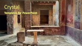  Presentation with italy - Audience pleasing theme consisting of ruins-of-famous-pompeii-city backdrop and a tawny brown colored foreground