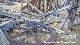  Presentation with gold mine - Slides enhanced with ruins of gold mine near background and a gray colored foreground