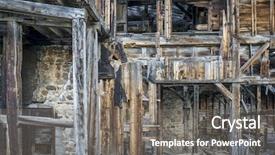  Presentation with gold mine - Audience pleasing slides consisting of ruins of gold mine processing backdrop and a  colored foreground