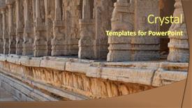  Presentation with hampi - Presentation theme enhanced with ruins-of-hampi-in-karnataka background and a tawny brown colored foreground