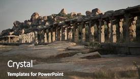  Presentation with hampi - Presentation theme having ruins of hampi sule bazaar background and a dark gray colored foreground