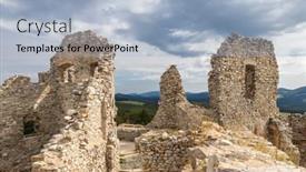  Presentation with castle - Beautiful presentation featuring ruins-of-hrusov-castle-zlate backdrop and a light blue colored foreground