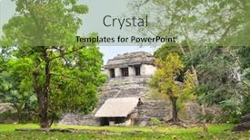  Presentation with pyramid - Presentation having ruins-of-mesoamerican-stepped-pyramid background and a yellow colored foreground