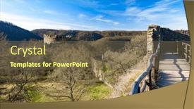  Presentation with region - Presentation theme with ruins-of-novy-hradek-castle background and a tawny brown colored foreground