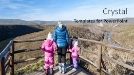  Presentation with region - PPT theme having ruins-of-novy-hradek-castle background and a light blue colored foreground
