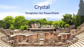  Presentation with history pompeii - Amazing presentation theme having ruins of pompeii italy summer backdrop and a sky blue colored foreground