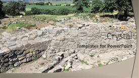  Presentation with heritage buildings - PPT theme featuring ruins-of-stone-buildings background and a light gray colored foreground