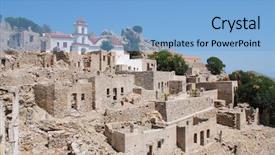  Presentation with cartoon village - Slide deck featuring  background and a  colored foreground