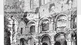  Presentation with dictionary - Audience pleasing slide deck consisting of ruins of the abbey of jumieges vintage engraved illustration dictionary of words and things - larive and fleury - 1895 backdrop and a light gray colored foreground